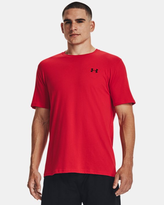 Men's UA Left Chest Lockup T-Shirt in Red image number 0